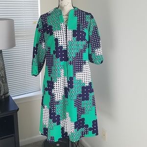 VINTAGE GORGEOUS BOLD PRINT  DRESS 10